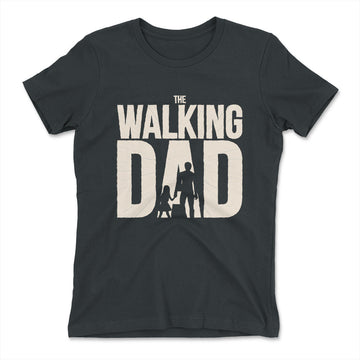 The Walking Dad Womens T-Shirt in Heavy Metal color